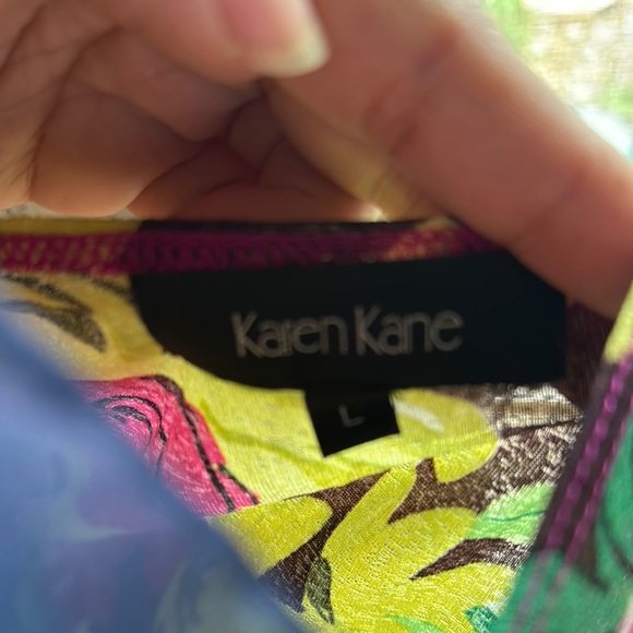 Karen Kane Floral Wrap Blouse - Multicolor - Picture 8 of 8